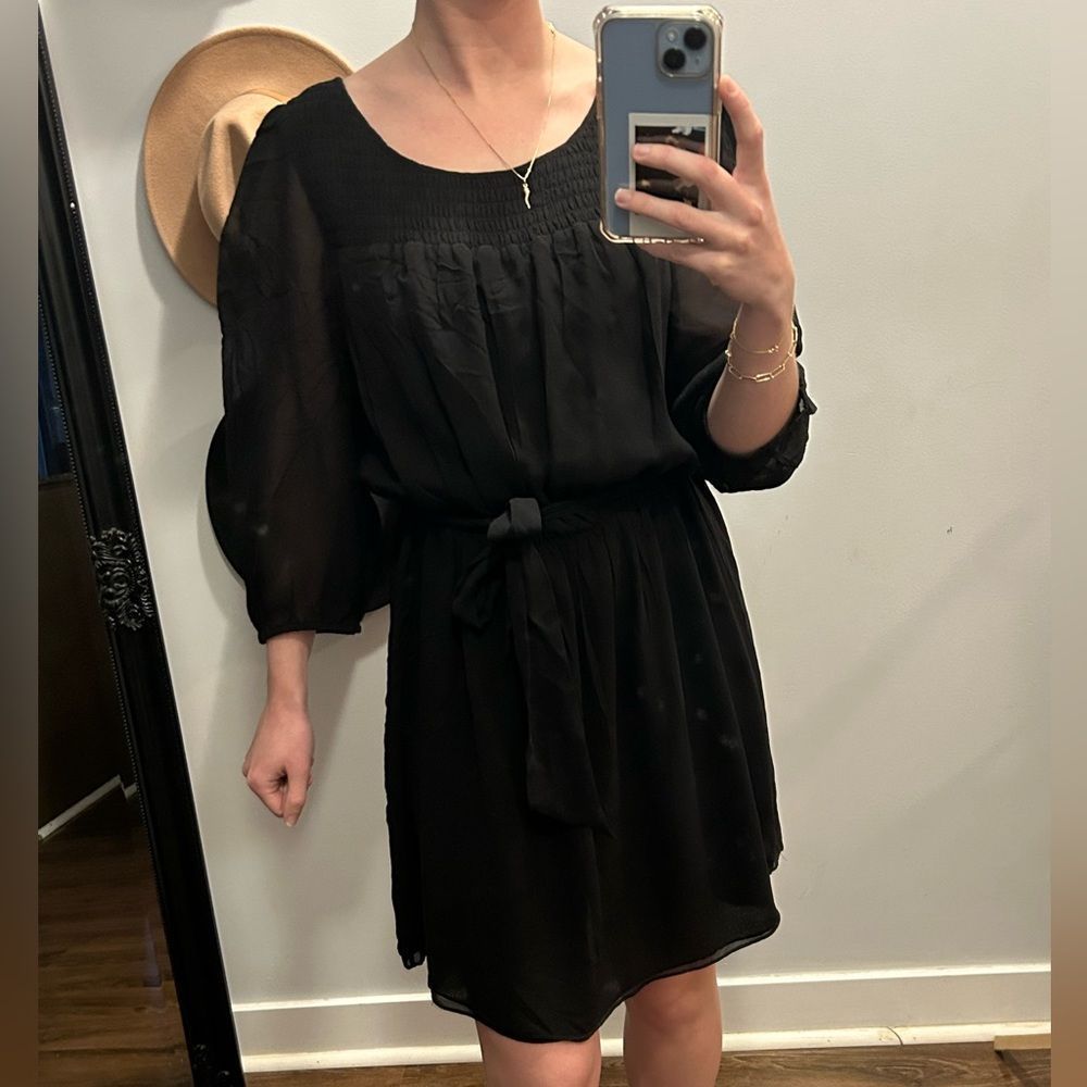 Armani Exchange Black Midi Dress